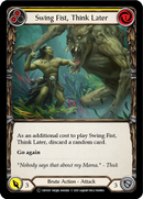 Swing Fist, Think Later (Yellow) [U-CRU020-RF] Unlimited Rainbow Foil