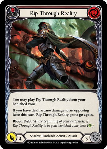 Rip Through Reality (Red) [U-MON180-RF] Unlimited Rainbow Foil
