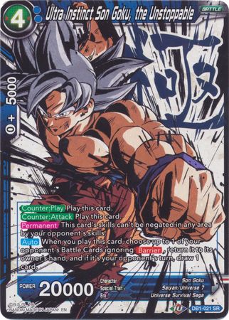 Ultra Instinct Son Goku, the Unstoppable (Alternate Art) [DB1-021]
