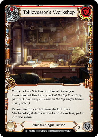 Teklovossen's Workshop (Red) [U-CRU115-RF] Unlimited Rainbow Foil