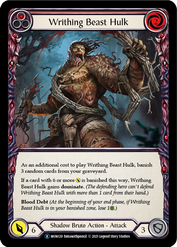 Writhing Beast Hulk (Red) [U-MON129-RF] Unlimited Rainbow Foil