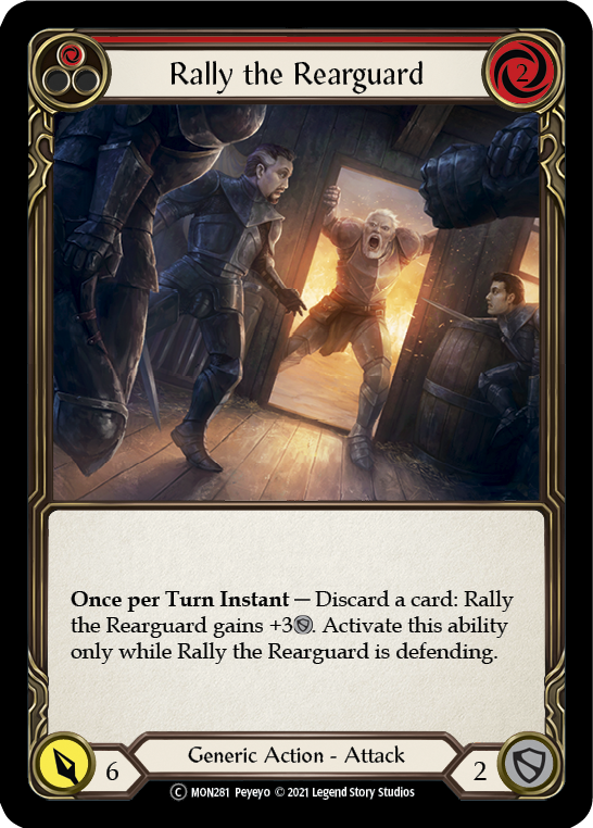 Rally the Rearguard (Red) [U-MON281-RF] Unlimited Rainbow Foil