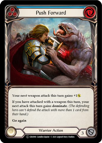 Push Forward (Blue) [U-CRU096-RF] Unlimited Rainbow Foil