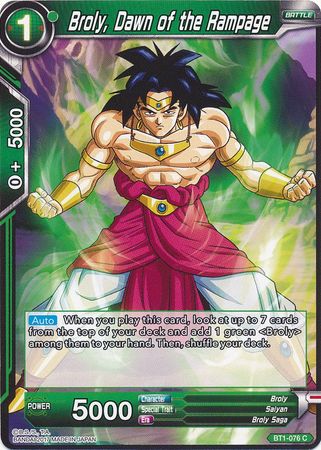 Broly, Dawn of the Rampage (2017) [BT1-076]