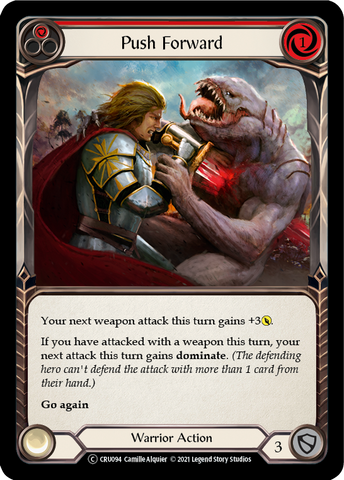 Push Forward (Red) [U-CRU094-RF] Unlimited Rainbow Foil