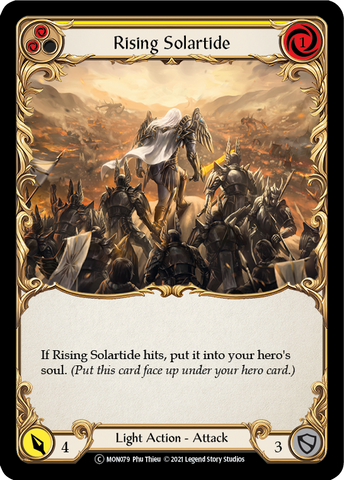 Rising Solartide (Yellow) [U-MON079-RF] Unlimited Rainbow Foil