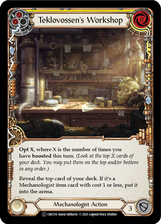 Teklovossen's Workshop (Yellow) [U-CRU116-RF] Unlimited Rainbow Foil