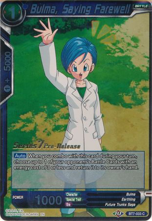 Bulma, Saying Farewell (Assault of the Saiyans) [BT7-033_PR]