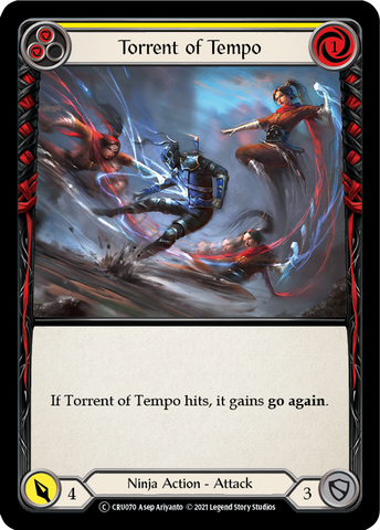 Torrent of Tempo (Yellow) [U-CRU070-RF] Unlimited Rainbow Foil