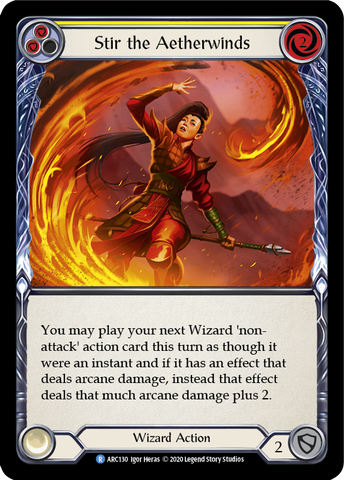 Stir the Aetherwinds (Yellow) [U-ARC130] Unlimited Rainbow Foil