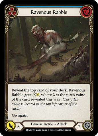 Ravenous Rabble (Blue) [U-ARC193] Unlimited Normal