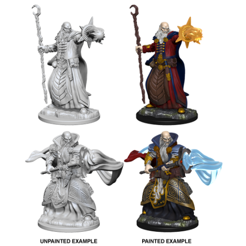 Nolzur's Marvelous Unpainted Miniatures 2x Male Human Wizard