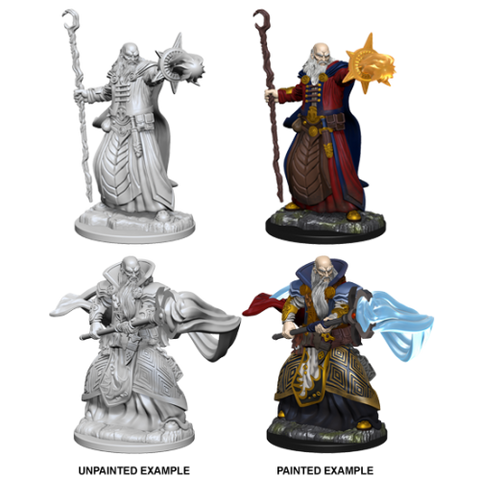 Nolzur's Marvelous Unpainted Miniatures 2x Male Human Wizard